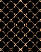 Elegant Interlocking Tan Geometric Design Rug