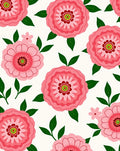 Pink Floral Pattern Illustration Rug