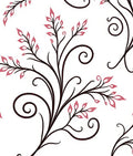 Elegant Swirl Floral Leaf Pattern Rug