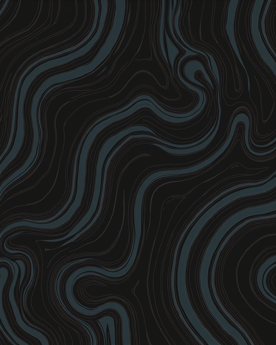 Dark Swirls Patterned Rug