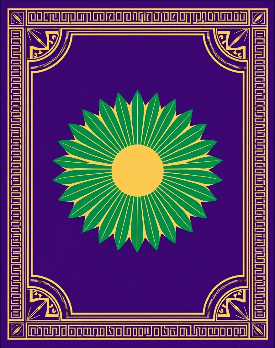 Purple Bold Floral Geometric Rug
