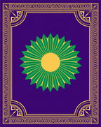 Purple Bold Floral Geometric Rug