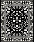 Classic Floral Border Center Pattern Rug