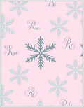 Pink Pastel Snowflake Script Rug