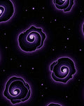 Futuristic Purple Swirl Galaxy Design Rug