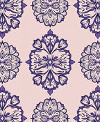 Intricate Violet Mandala Pattern Rug