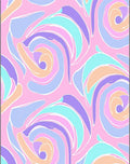 Pastel Swirl Abstract Colorful Rug