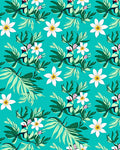Tropical Floral Leaf Pattern Rug