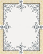 Ornate Filigree Floral Design Rug