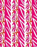 Bold Pink Orange Striped Pattern Rug
