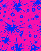 Exploding Star Circles Pattern Design Rug