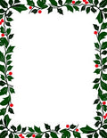 Evergreen Holly Berry Garland Border Rug
