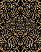 Intricate Swirls Lines Pattern Rug
