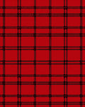 Classic Red Black Plaid Pattern Rug