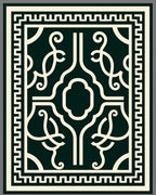 Elegant Cream Lattice Design Rug