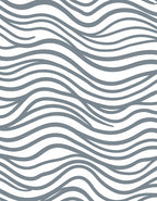 Flowing Gray Lines Stripe Pattern Rug