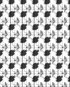 Modern Minimalist Black White Grid Pattern Rug
