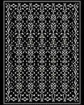 Elegant White Floral Damask Pattern Rug