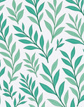 Emerald Leaf Patterned Accent Rug