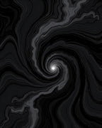 Dark Swirl Abstract Line Art Rug