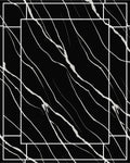 Black White Abstract Marbled Design Rug