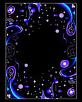 Cosmic Purple Blue Starry Night Accents Rug