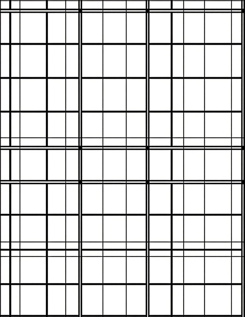 Bold Grid Pattern Modern Abstract Rug