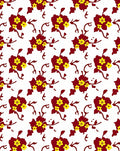 Red Floral Branch Pattern Design Rug