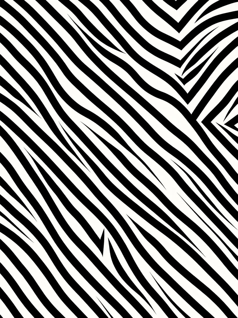 Bold Black White Striped Design Rug
