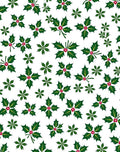 Holly Berry Leaves Pattern Rug