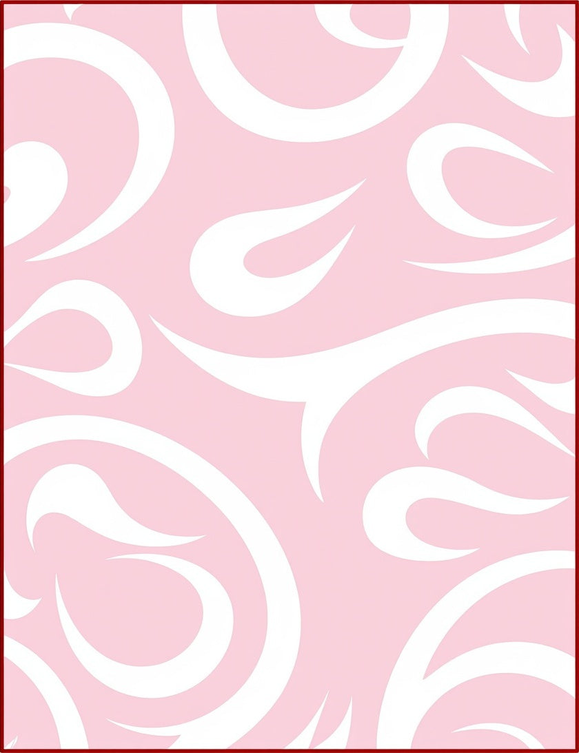 Soft Pink Swirls Pattern Rug