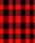 Bold Red Black Checkered Pattern Rug