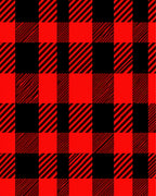 Bold Red Black Checkered Pattern Rug