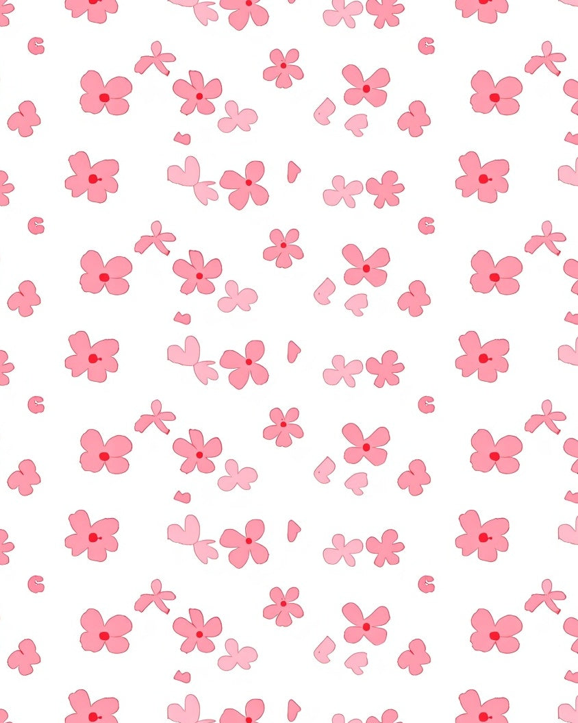 Pink Floral Pattern Design Rug