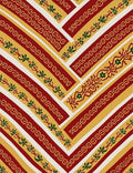 Striped Geometric Floral Band Pattern Rug