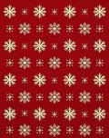 Classic Red Snowflake Festive Pattern Rug