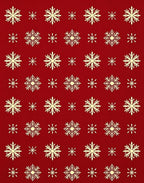 Classic Red Snowflake Festive Pattern Rug