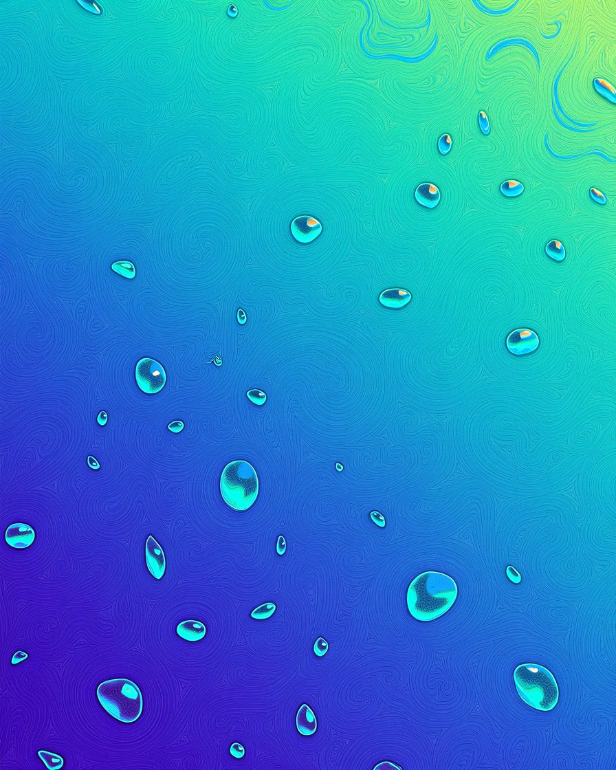 Water Droplet Swirl Pattern Rug