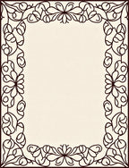 Ornate Floral Vine Border Design Rug