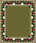 Ornate Floral Garland Border Design Rug
