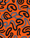 Bold Abstract Swirl Graphic Rug