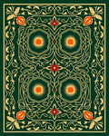 Ornate Floral Sunburst Pattern Rug