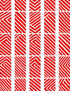 Red And White Striped Optical Illusion Rug