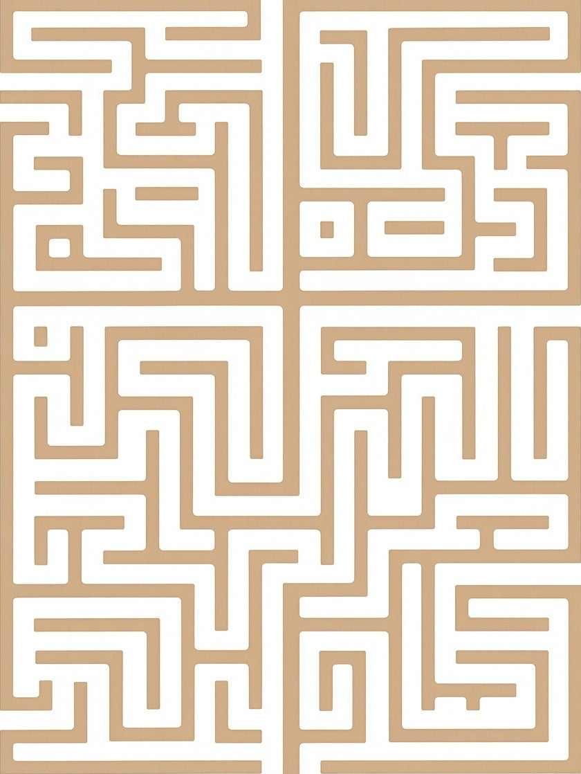 Geometric Maze Pattern Rug