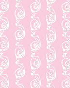 Soft Pink Swirl Nautilus Design Rug