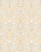 Elegant Floral Leaf Pattern Rug