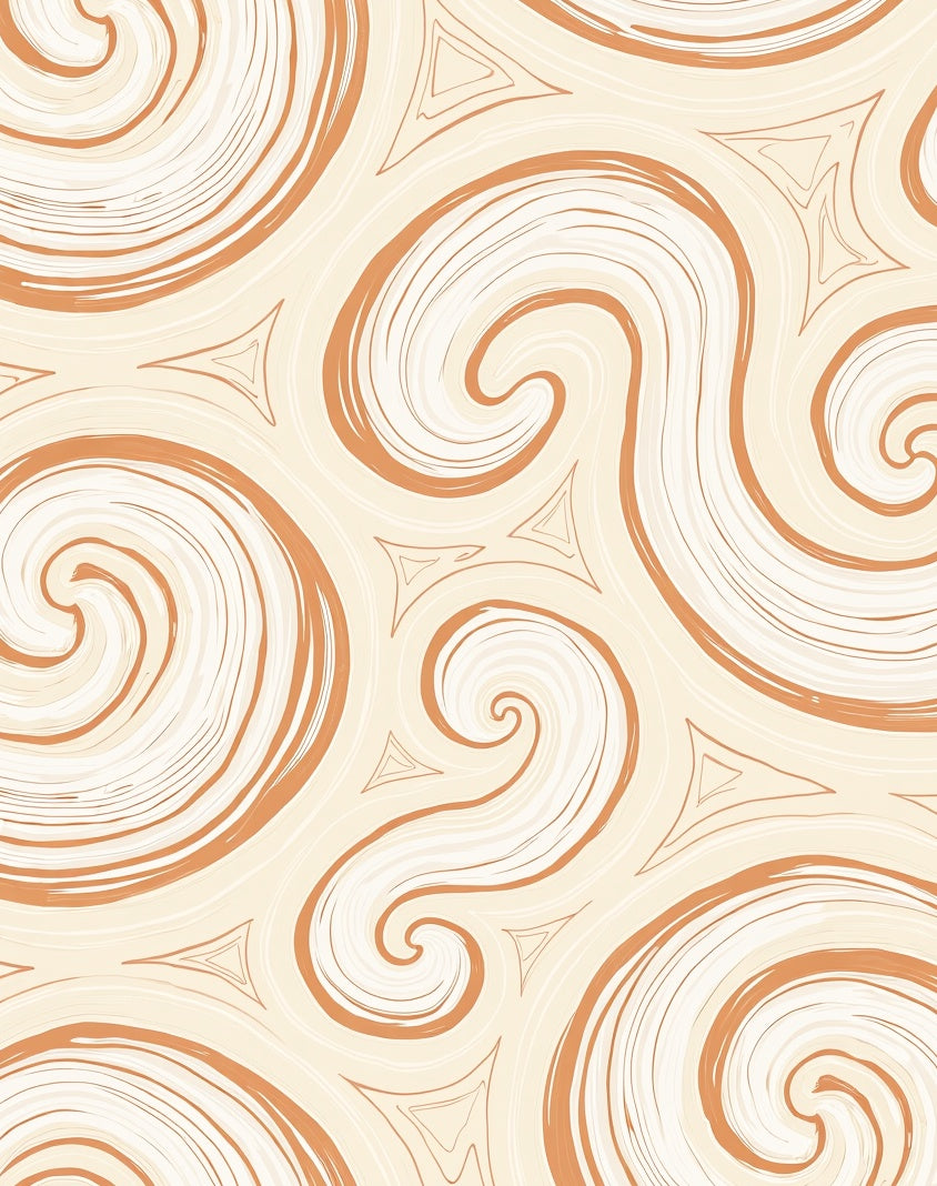 Organic Swirl Pattern with Triangle Accents Rug