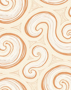 Organic Swirl Pattern with Triangle Accents Rug