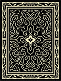 Ornate Black and White Swirl Pattern Rug