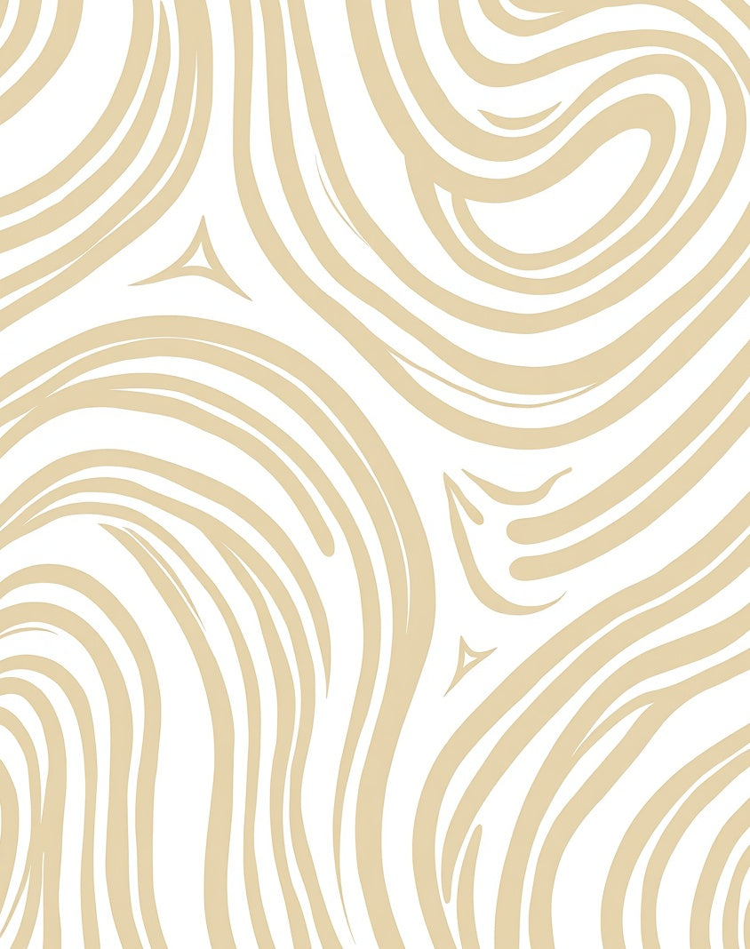 Abstract Wavy Beige Pattern Rug